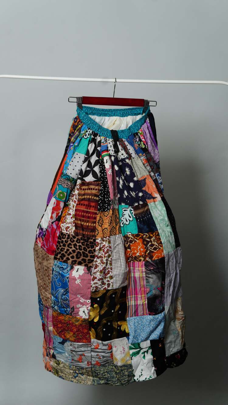 Upcycled Patchwork Maxi Skirt